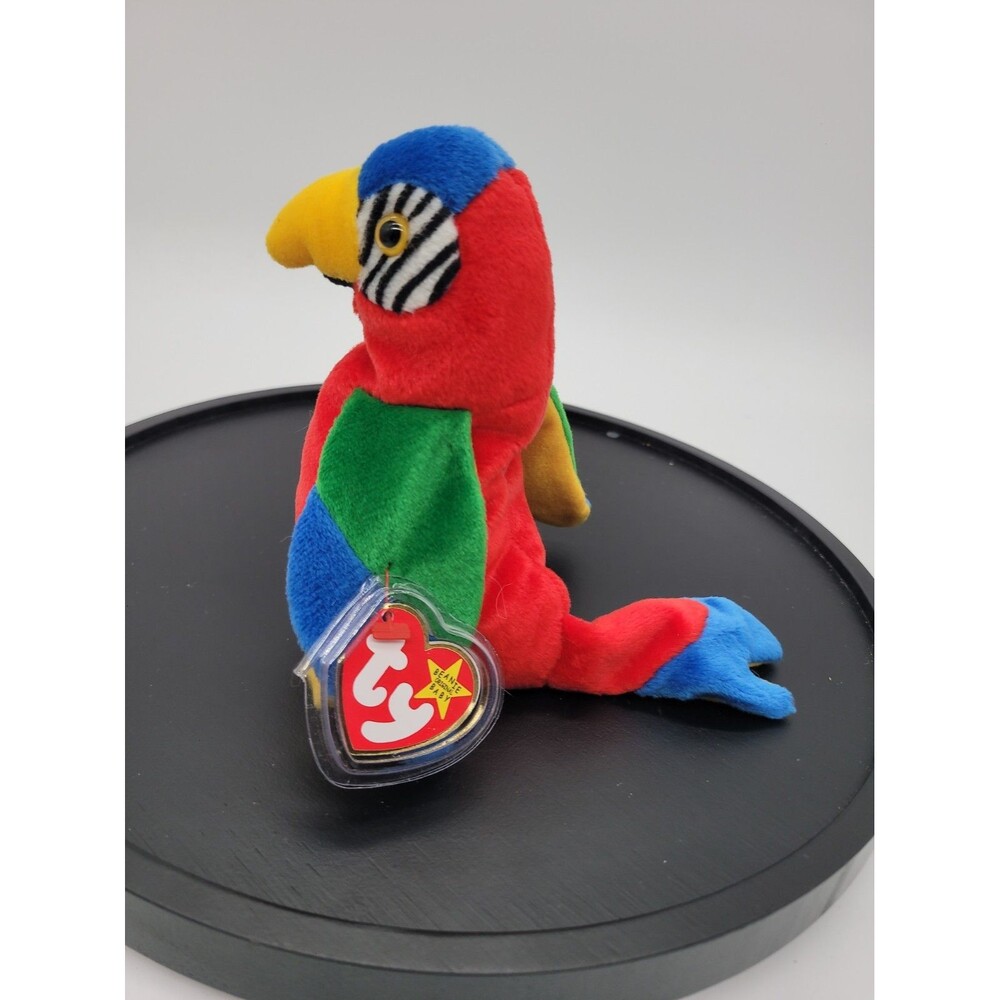 Ty Beanie Babies Jabber 1998 Scarlet Macaw Parrot   Plush